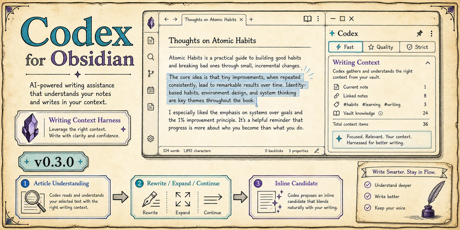 Codex for Obsidian v0.3.0